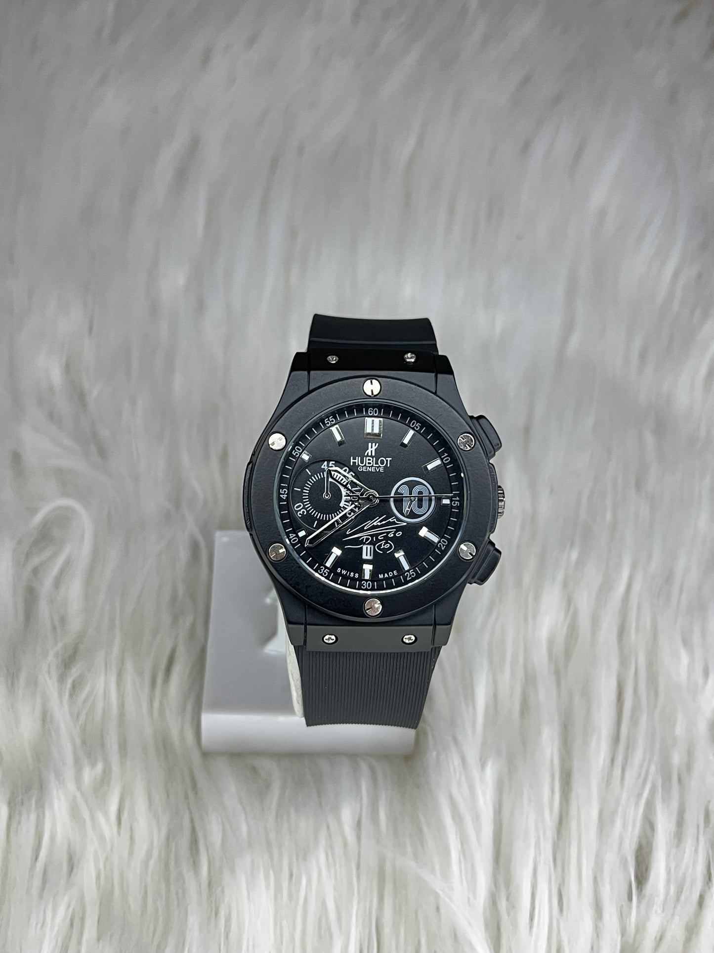 Hublot Luxury Chronograph – Black Strap Edition Timeless Elegance